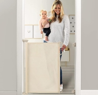 New Momcosy Retractable Baby Gate. 34" Tall, Expands up to 55"