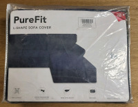 New - PureFit L-Shape Sofa Cover , Navy .