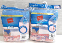 2 New Packs of Hanes Cotton Hi-Cuts, L/7 Size, 5pcs in Each Pack
