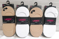 4 New Packs of Brown & Black Ladies Liners, Shoe Size 4-10, 5pcs in Each Pack