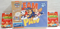 New Paw Patrol 5-Pack of Wood Puzzles & 2 Apples to Apples Game Boxes