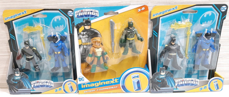 3 New Imaginext DC Super Friends Batman Figures, 2 Rookie Figures & Copperhead Figure
