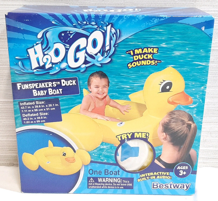 New H2O Go Inflatible Funspeakers Duck Baby Boat