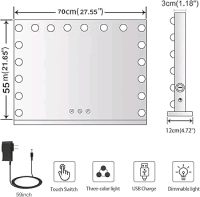 New LED Vanity Mirror Light, White Color