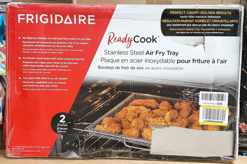 New Frigidaire ReadyCook Stainless Steel Air Fry Trays, 2pcs