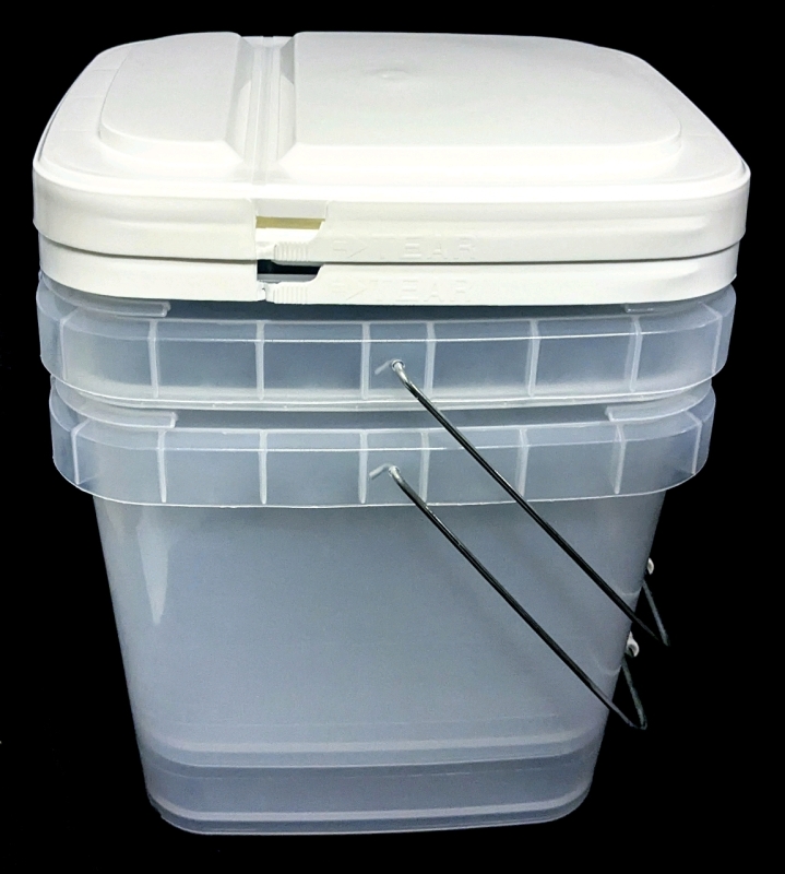 New 2-Pack 3.5 Gallon Buckets for Dog / Cat Food