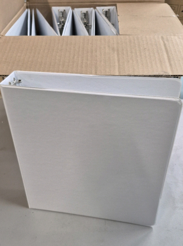 12 New 3 Ring White Binders 1.5"