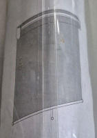 As New Tear Roller Shades Blackout Roller Shade 23 by 72" Colour Gray