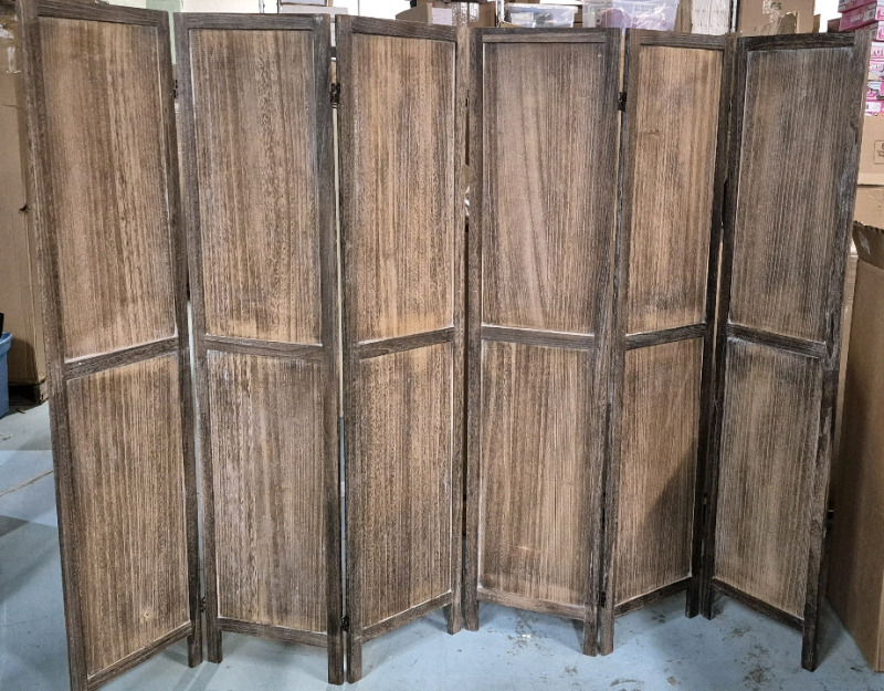 6 Panel Room Divider 67" Tall & 94.2" Long