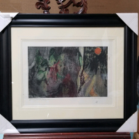 Framed signed print 26" by 23"