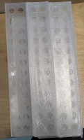 6 New Plastic Flower Vases. 24 Holes each. 24" by 4" by 5"