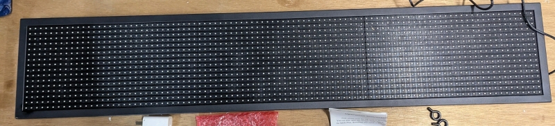 New Reprogrammable LED Sign. Requires App. 39" by 7.5"