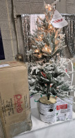 As New Puleo Artificial 4.5ft Flocked Artic Fir with Base