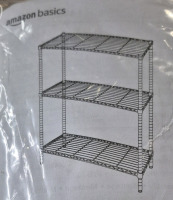 As New Amazon Basics 3 Shelf Shelving Unit