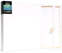 New | 31.5" x 39.4" Elan Stretched Canvas 3 Pack | 100% Acid Free Cotton | Corner damaged from Shipping