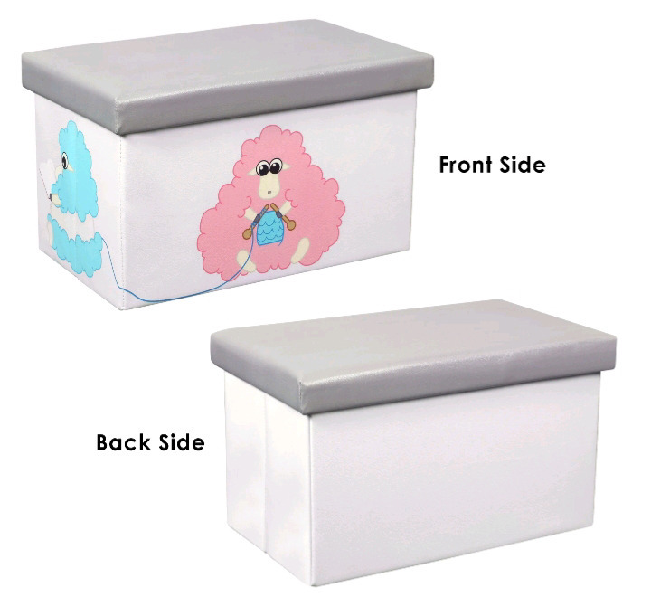 New | 20" Cartoon Sheep Designed Ottoman/ Storage Bin