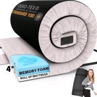 As New Matrix Cell 4" Thick Queen Memory Foam Heavy Duty Camping Mattress 80 by 60" with Case