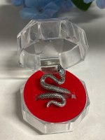 925 Silver Curled Serpentine Hypoallergenic Ring Adjustable