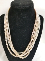 18" 5 strand Pearl necklace with 14k gold clasp
