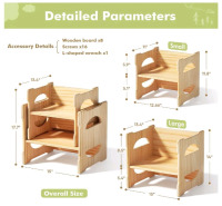 New | NOVGOBHOT Montessori Weaning Table | See Pictures For Dimensions