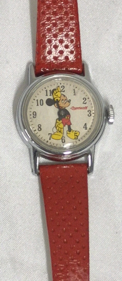 Vintage Disney Mickey Mouse Watch Ingersoll - With Leather Strap