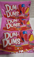 3 New Packs Dum-Dums Heart Pops 4 Flavours 249g Each BB 09/23/27