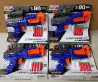 4 New Dart Zone Storm Squad Quickshot Blasters