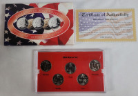 2004 USA Denver Mint Edition State Quarter Set . Brilliant Uncirculated Condition in Case .