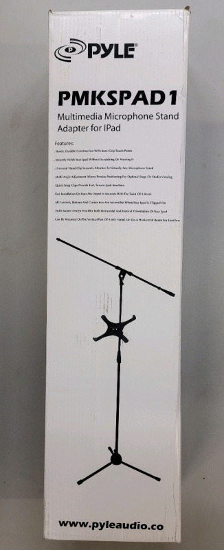 New - PYLE Mutlimedia Microphone Stand w/Adapter for iPad / Tablet . Microphone not included