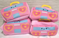4 New Squeaky Boom Box Dog Toys 8" Long