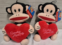 2 New Paul Frank 12" Doy Toys - Crinkle Noise Dog Toy