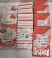 12 New Packs Unique Napkins - LOVE & Cupcakes