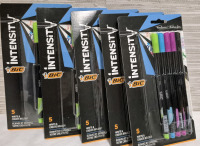 5 New Packs Bic Intensity Fineliners Markers