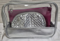 3 New Cosmetic Bags - Largest 10"Lx3.75"Wx6.5"H
