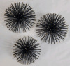 Vintage MCM Sputnik Atomic Starburst Spike Wall Art Gold /Black Decor , Set of 3 . Measures 5" to 6.5" diameter