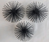Vintage MCM Sputnik Atomic Starburst Spike Wall Art Gold /Black Decor , Set of 3 . Measures 5" to 6.5" diameter - 4