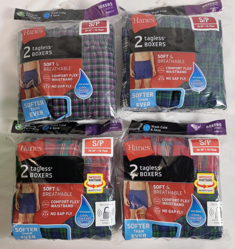 8 New Hanes Size Small Boxers . Waist 28"-30"