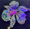 Luxury Orchid Rhinestone Brooch Scarf Buckle Approximately 3 x 3 Inch - 5