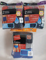 7 New Hanes Size Medium Boxers / Briefs . Waist 32"-34"