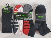 New - Zone Pro Men's Shoe Size 6-12 : Crew , Low Cut & Ankle Socks . 13 Pairs