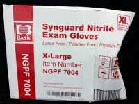 10 New Boxes (100 Gloves per Box) Size XL Synguard Nitrile Exam Gloves NGPF 7004 | Retails Over $70 (in Damaged Case)