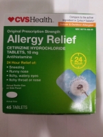 new CVS HEALTH Allergy Relief 45 tablets