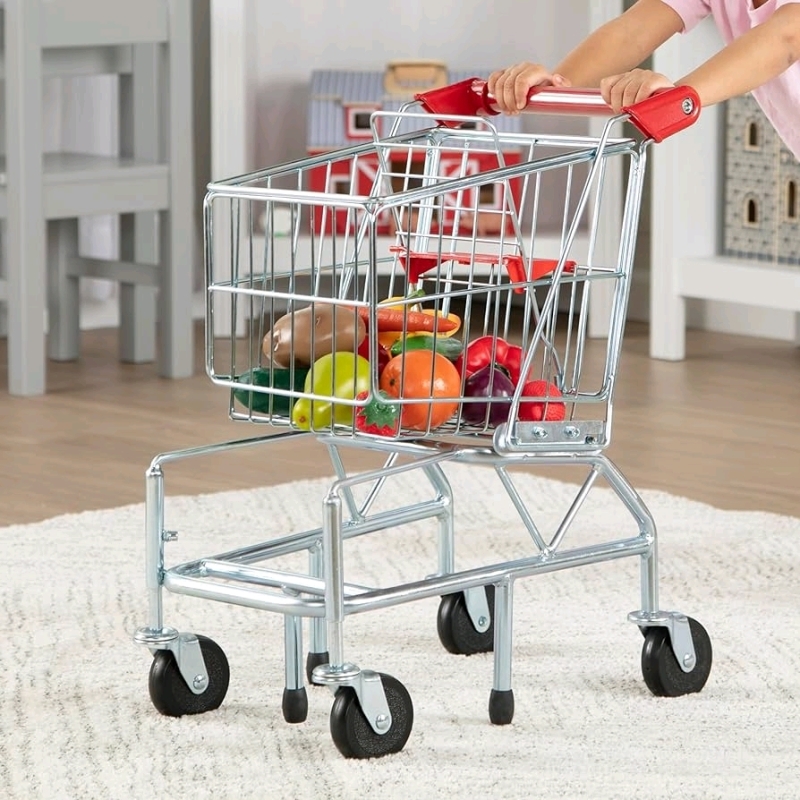 New Melissa & Doug Metal Toy Shopping Cart - Just Like the Real Thing | Retails Over $90