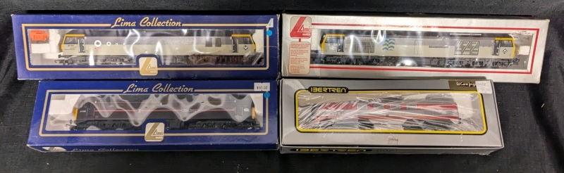 4 Model Train Locomotives - 3 Lima Models Lima Collections OO Gauge Ravel/Prince Henry/Charles Francis Brush - 1 Ibertren HO Gauge Talgo