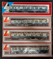 4 Coach Model Trains - Hornby R844 Buffet Mk1 - Hornby R418 Inter City Mk2 - Lima Models 305303 Inter-City - Lima Models 305301 Inter-City - OO Gauge