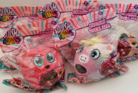 5 New SQUISH SQUASH toys 2 Sparkle and 3 Berry