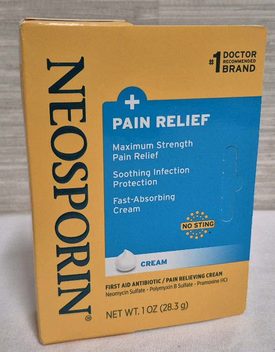 New Neosporin Cream 28.3g Exp 2027/09