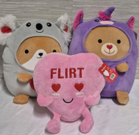3 New Adorable Plush Toys 11 to 15" Tall