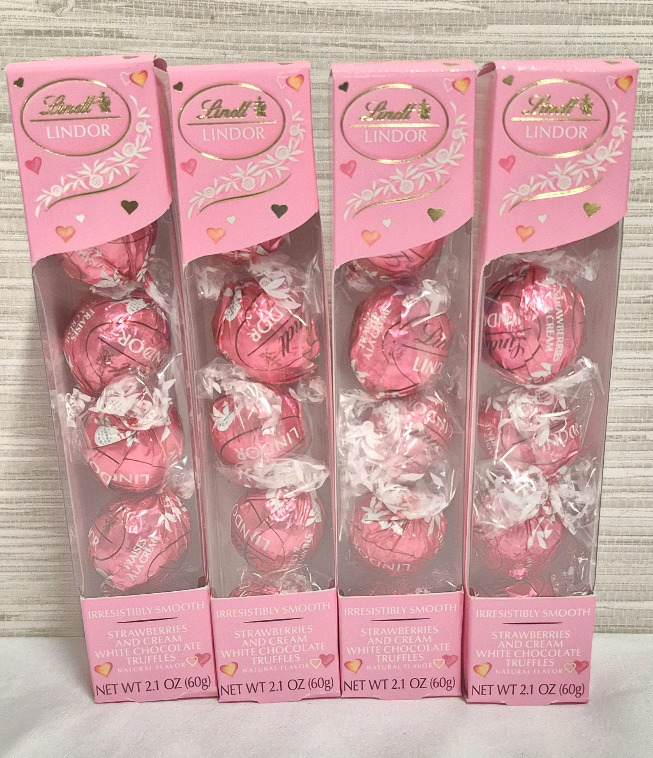 20 New Lindt Lindor Irresistibly Smooth Strawberries and Cream White Chocolate Truffles 60g Per Pack BB 07/31/2025