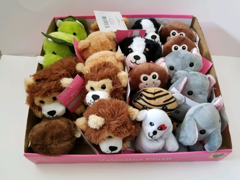 20 New 5" assorted mini plush animals (stuffies)